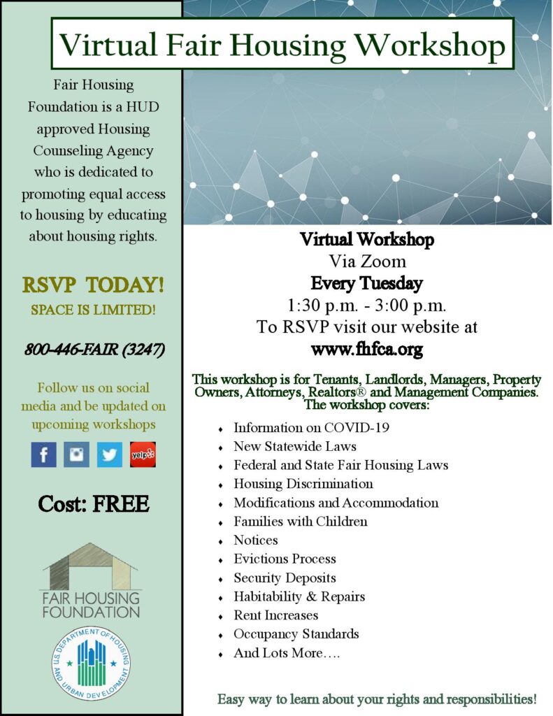 Virtual Fair Housing Fair Housing Foundation
